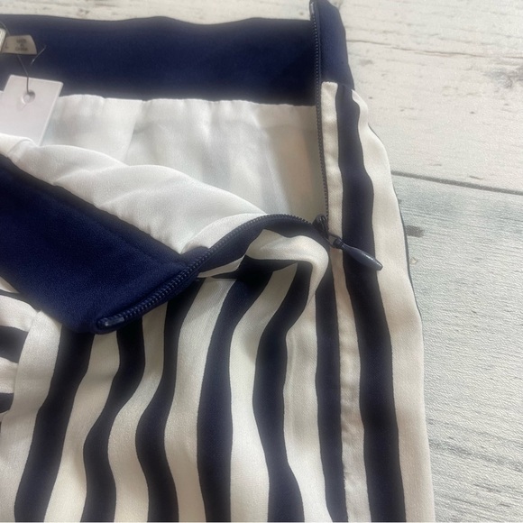 NEW Rhyme Los Angeles Vertical/Horizontal Stripes Lined Mini Skirt Large - Picture 8 of 10